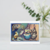  paasbunny en chick briefkaart (Staand voorkant)