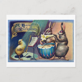 paasbunny en chick briefkaart
