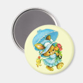 paasbunny en Chick. Cadeaunetten Magneet (Voorkant / Achterkant)