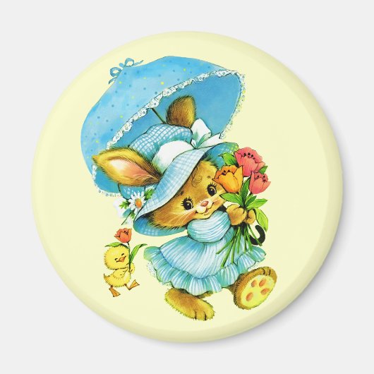 paasbunny en Chick. Cadeaunetten Magneet (Voorkant)