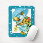 paasbunny en Chick. Geschenk Muismat (Met muis)