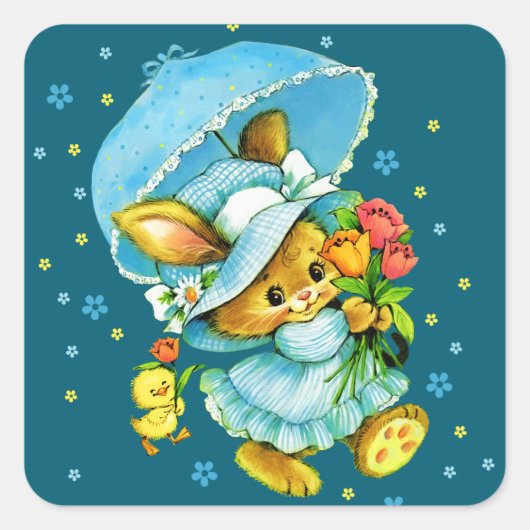 paasbunny en Chick. Gift Stickers (Voorkant)