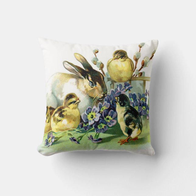  paasbunny en chick kussen (Voorkant)