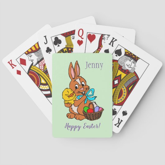 PaasBunny- en Chick-speelkaarten Pokerkaarten (Achterkant)