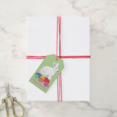PaasBunny en chocolade-eieren Cadeaulabel (Met Touw)