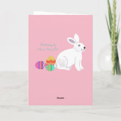PaasBunny en chocolade-eieren Feestdagen Kaart (Achterkant)