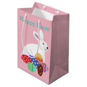 PaasBunny en chocolade-eieren Medium Cadeauzakje (Voorkant Gekanteld)