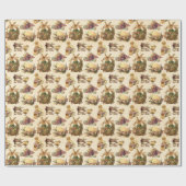  paasbunny en damesfeest cadeaupapier (Vlak)