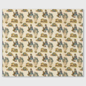  paasbunny en damesfeest cadeaupapier (Vlak)