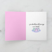 PaasBunny en Eieren Humor Feestdagen Kaart (Binnen)