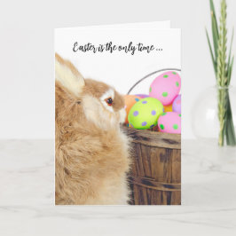 PaasBunny en Eieren Humor Feestdagen Kaart