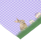 PaasBunny en eieren in gras Korte Tafelloper (Hoek)