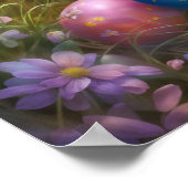 PaasBunny en eieren Poster (Hoek)