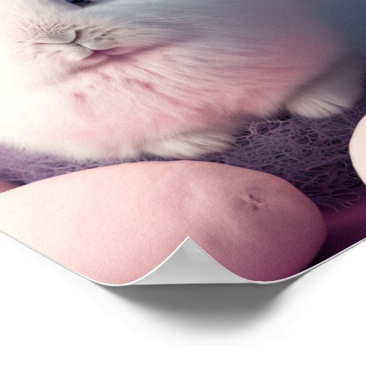 PaasBunny en eieren Poster (Hoek)