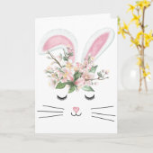 PaasBunny en Flowers Kaart (Gele Bloem)