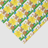 PaasBunny en Gele Daffodis Bloem Tissuepapier (Detail)