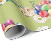 paasBunny en kleurrijke eieren Cadeaupapier (Rol Hoek)