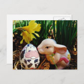 PaasBunny en koe-ei Feestdagenkaart (Voorkant / Achterkant)