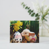 PaasBunny en koe-ei Feestdagenkaart (Staand voorkant)