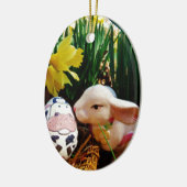 PaasBunny en koe-ei Keramisch Ornament (Links)