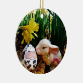PaasBunny en koe-ei Keramisch Ornament (Rechts)