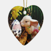 PaasBunny en koe-ei Keramisch Ornament (Links)