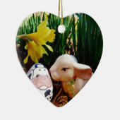 PaasBunny en koe-ei Keramisch Ornament (Rechts)