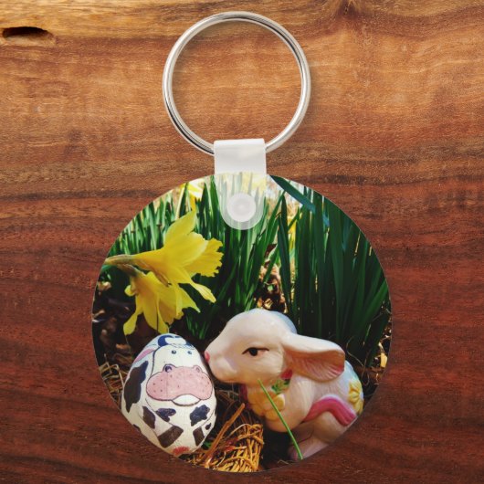 PaasBunny en koe-ei Sleutelhanger (Voorkant)