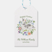 PaasBunny en lentbloemen Cadeaulabel (Voorkant)