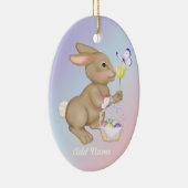 paasbunny en mandje keramisch ornament (Rechts)