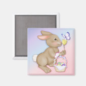 paasbunny en mandje magneet (Voorkant / Achterkant)