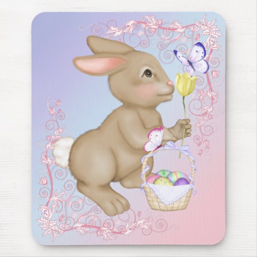 paasbunny en mandje muismat (Voorkant)