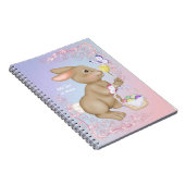 paasbunny en mandje notitieboek (Rechterzijde)