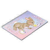 paasbunny en mandje notitieboek (Linkerzijde)