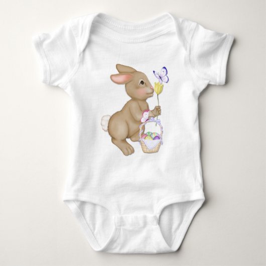 paasbunny en mandje romper (Voorkant)
