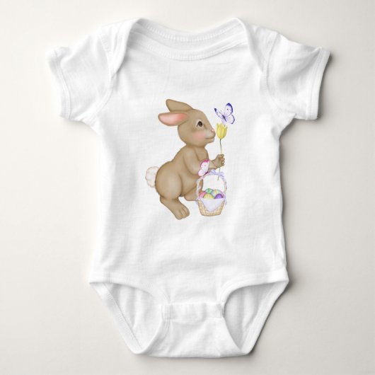 paasbunny en mandje romper (Voorkant)