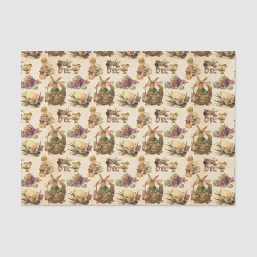  paasbunny en meisjespartijweefsel tissuepapier (Voorkant)