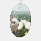 PaasBunny en paaseieren Keramisch Ornament (Links)