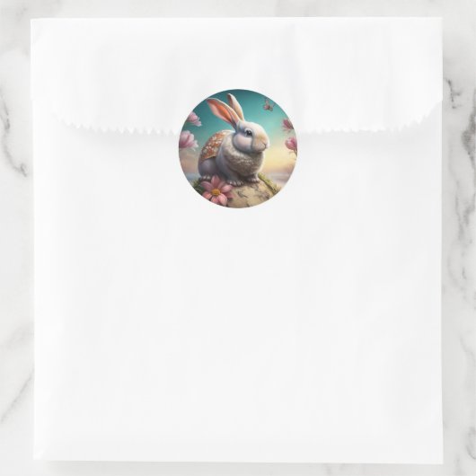 paasbunny Envelope Seal Ronde Sticker (Tas)