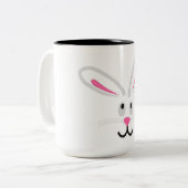 PaasBunny Face Tweekleurige Koffiemok (Voorkant links)
