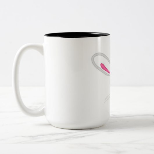 PaasBunny Face Tweekleurige Koffiemok (Links)