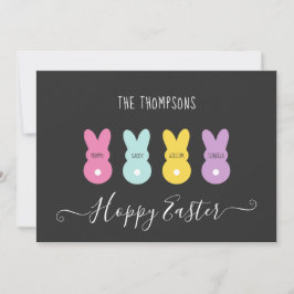 Paasbunny Familie van 4 Feestdagenkaart