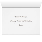 PaasBunny Feestdagen Wenskaart (Binenzijde Horizontaal (Onderkant))