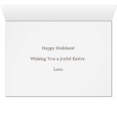 PaasBunny Feestdagen Wenskaart (Binenzijde Horizontaal (Onderkant))