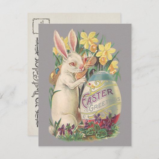  paasbunny feestdagenkaart (Voorkant / Achterkant)