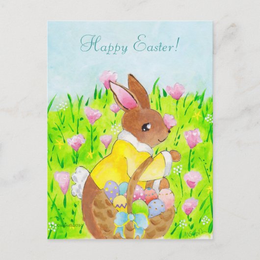 Paasbunny Feestdagenkaart (Voorkant)