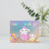 Paasbunny Feestdagenkaart (Staand voorkant)