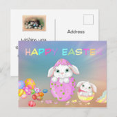 Paasbunny Feestdagenkaart (Voorkant / Achterkant)