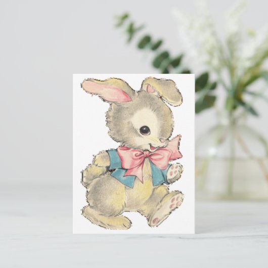  paasbunny feestdagenkaart (Staand voorkant)