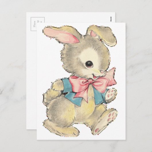 paasbunny feestdagenkaart (Voorkant / Achterkant)